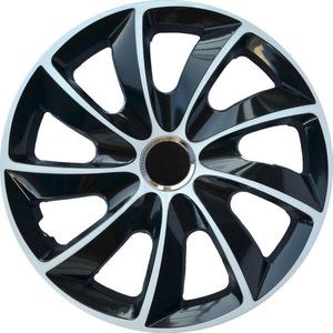 NRM - STIG Extra Wieldoppen 17"" - Set van 4 stuks - Wit / Zwart