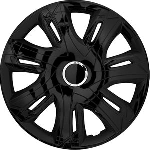 NRM - 15"" wieldoppen  - Supernova zwart gelakt -  4 stuks