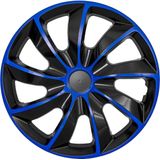 NRM - QUAD BICOLOR - Wieldoppen - Blauw - Zwart - Set van 4 - 14 inch