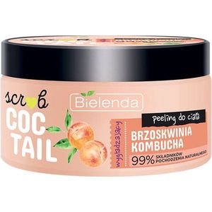 Bielenda - Coctail Scrub Peach + Kombucha - Body Scrub - 350 g - Hydraterende Werking