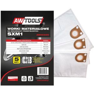 AWTools stofzuigerzak met mikrowłókniny SXM1 GAS 50/STARMIX 5 stuks (AW00400)