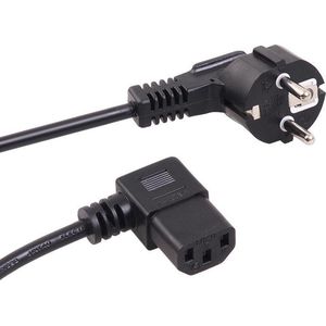Maclean - kabel - 3-pins / 3-pins voedingskabel - kleur zwart - 220V-250V - 3m
