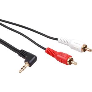 AUDIO-kabel 1 JACK 3,5 mm 2RCA Male Hoogwaardige 3,5 mm-haakse mini-jackkabel MCTV-824