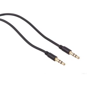 Maclean MCTV Gold Slimline Jack naar Jack 3,5 mm Kabel Audio Lead Hoofdtelefoon Compatibel met: PC iPod MP3 Smartphone iPhone (1,5 M)