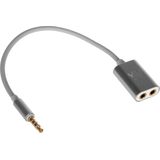 Maclean MCTV-580 Splitteradapter, 3,5 mm, kabel voor hoofdtelefoon en microfoon