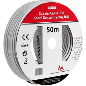 RG6 Coaxiale kabel 1.0CCS 50 m Maclean TV
