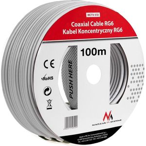 RG6 Coaxiale kabel 1.0CCS 100 m Maclean TV