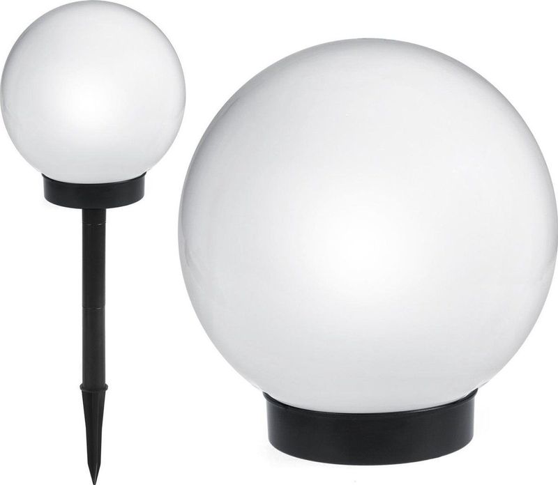 GreenBlue GB123 buitenlamp bal zonnelamp LED diameter 20cm (wit)