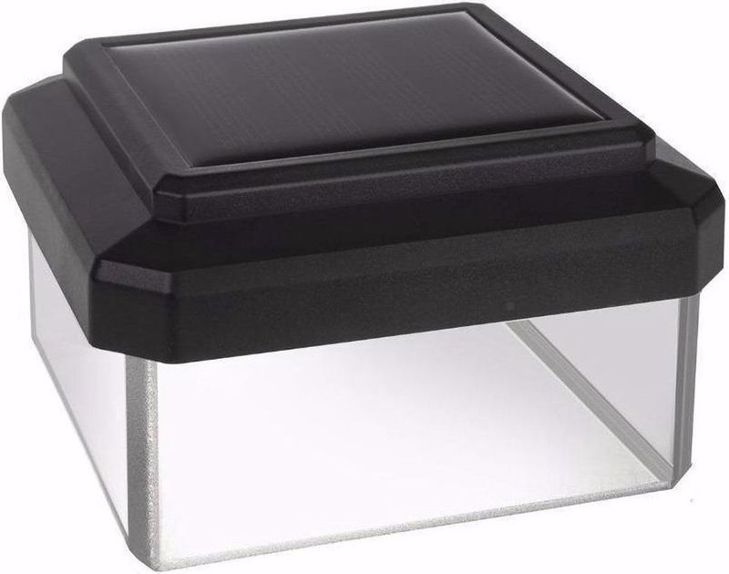 GreenBlue GB126 Solarlamp, hekpaal, tuinlicht met schemeringssensor, warmwit, 4000 K, led-accu (60 x 60)