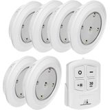 Maclean - LED verlichting SET van 6 stuks + Afstandsbediening