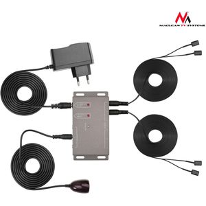 Maclean MCTV-522 IR infrarood verlenging voor afstandsbediening tot vier apparaten, zwart