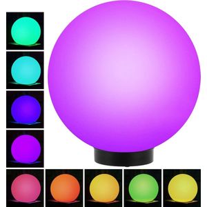 Green Blue GB165 Buitenlamp op zonne-energie, zonnelamp, LED-lichtbol, tuinverlichting, verschillende lichtkleuren (kleur, 25 cm)