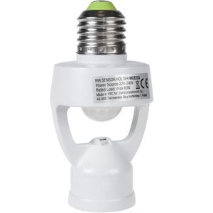 Lamphouder met bewegingssensor schemeringssensor E27 detectiebereik 360 ° sensor
