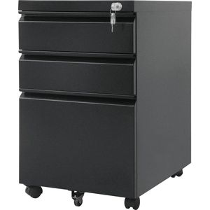 Maclean MC-850 - Ladeblok - Ladeblok Bureau - Ladesysteem - Kast voor onder Bureau - op Wieltjes - Zwart