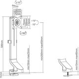 Maclean - MC-853 - Monitorsteun - Zwart - VESA Universele Beugel - 17-32"