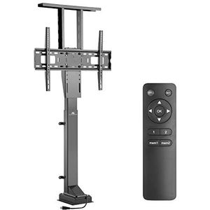 Maclean MC-866 Elektrisch in hoogte verstelbare tv-houder voor inbouw, 37-65 inch, met afstandsbediening, max. 50 kg, VESA 600 x 400 cm,Zwart