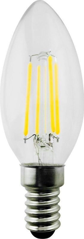 LED filament lamp E14, 4W 230V Maclean Energy MCE285 WW warm wit 3000K 400lm retro edison decoratieve kaars C37