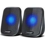 Audiocore AC835 2.0 Stereo Luidspreker met LED-achtergrondverlichting - 6W, 2x3W RMS