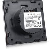 Maclean - MCE701B - Lichtschakelaar - Zwart - Glas - LED-verlichting