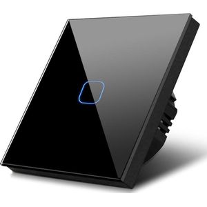 Maclean - MCE701B - Lichtschakelaar - Zwart - Glas - LED-verlichting