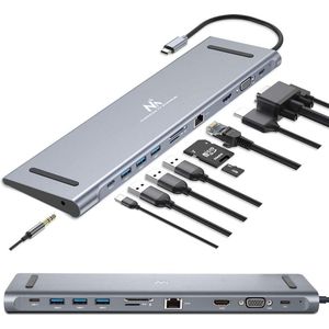Maclean MCTV-850 11 In 1 USB Type C 3.1 Hub Laptop Dockingstation