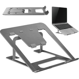 Ergo Office aluminium ultradunne opvouwbare laptopstandaard, grijs, geschikt voor 11-15 '' laptops, ER-416 G, Notebookstandaard, Grijs