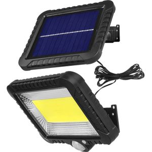 Maclean Solar LED schijnwerper met bewegingsmelder Energy IP44, 5W, 400lm, 6000K koud wit, lithium batterij 1300 mAh, 5,5V DC MCE438