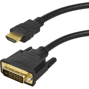 Maclean MCTV-717 HDMI-Adapter DVI zu HDMI, 200 cm, Vergoldete Anschlüsse, 1080p [Full-HD]