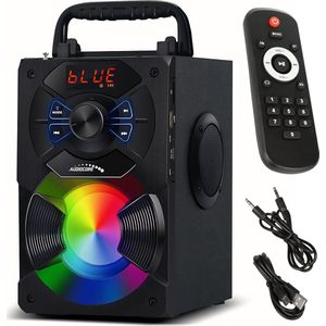 Audiocore De AC730 luidspreker is zwart (3 h, Werkt op batterijen), Bluetooth luidspreker, Zwart