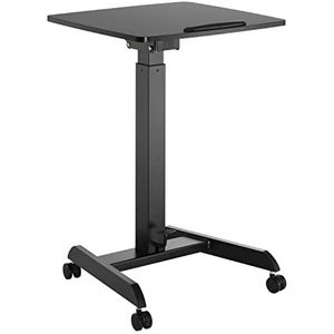 Maclean - In hoogte verstelbaar laptop bureau met wieltjes Zit-sta bureau - verstelbaar tot max. 113cm 30 graden Kantelbaar Zwart