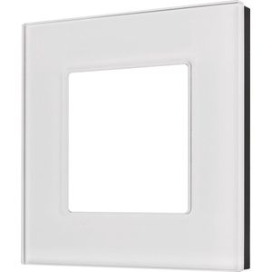 Maclean - Modulaire Wandcontactdoos - Glazen Frame - Wit