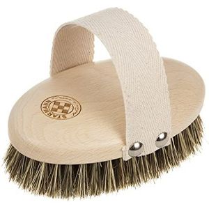 Starmann Lichaamsborstel gemaakt van beukenhout Paardenhaar en Tampico massageborstel Droge borstmassage Handborstel