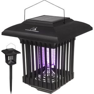 Maclean - Muggenlamp - Insectenlamp - Solar LED Insecticide Light, IP44, LED/UV, 2*AA Ni-MH 200 mAh batterij, zonne-energie 2V DC MCE448