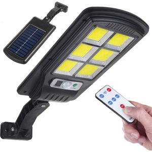 Maclean - Solar Lamp - Straatlantaarn op zonne-energie met bewegings- en schemersensor - IP54 4W 400 Lumen 6500K Afstandsbediening