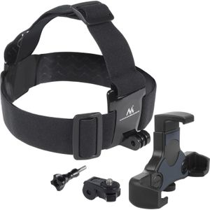 Maclean MC-448 - Sporthoofdband/telefoonhouder - Draaibaar voor mobiele telefoon en camera/Universeel- Zwart