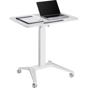 Maclean - Verrijdbaar laptop bureau - hoogteverstelling - 80x52cm, 8kg max, 109cm - MC-453W - Wit