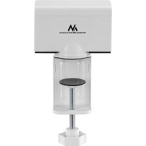 Maclean - Universele stekkerdooshouder voor bureau - 40-70mm - Wit
