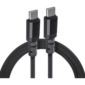Kabel 2 x USB-C 100W Maclean, ondersteuning voor PD, gegevensoverdracht tot 10Gbps, 5A, zwart, lengte 1m, MCE491