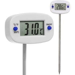 GreenBlue - Digitaal Keukenthermometer / Vleesthermometer - 15cm - Wit