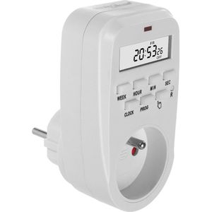 GreenBlue - Tijdschakelaar - Timer Schakelaar / digitale schakelklok - Type E - schakelklok - max. belasting 16A, IP20, GB362 E