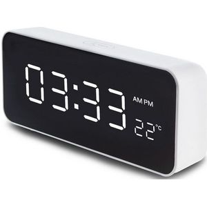 GreenBlue GB397 - Digitale Wekker met alarm en thermometer - klok - USB-kabel - Wit