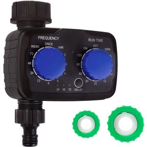 CROSOFMI Bewateringscomputers Automatische Besproeiingstimer Watertimer Voor Tuinsproeier Bewatering(Zwart