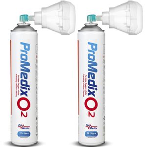 Promedix PR-994 - Draagbare Zuurstofinhalator - 12L - 99,4% O2 - Set van 2 stuks