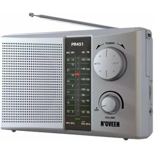 Noveen - PR451 - Radio - Zilver - Draagbaar - FM, MW, SW