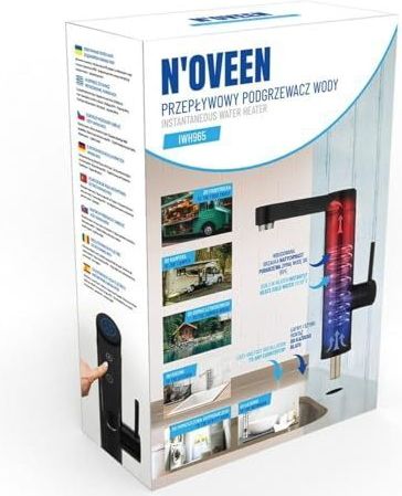 NOVEEN Doorstroomtoestel IWH965 RVS zwart