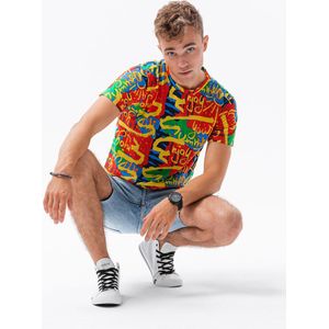 Ombre - T-Shirt - Rood - 100% Katoen