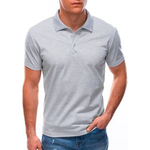Effen herenpolo S1600 - lichtgrijs