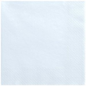 Partydeco Tafel servetten - papier - lichtblauw - 33 cm - diner/lunch/verjaardag - Feestservetten