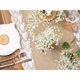 Jute tafelloper | 0.28x5m | Bruiloft