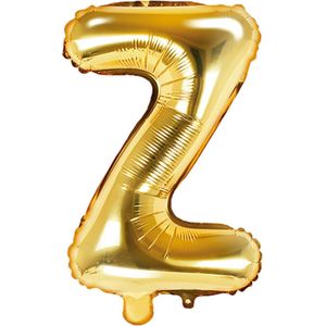 Partydeco - Folieballon Goud Letter Z (35 cm)